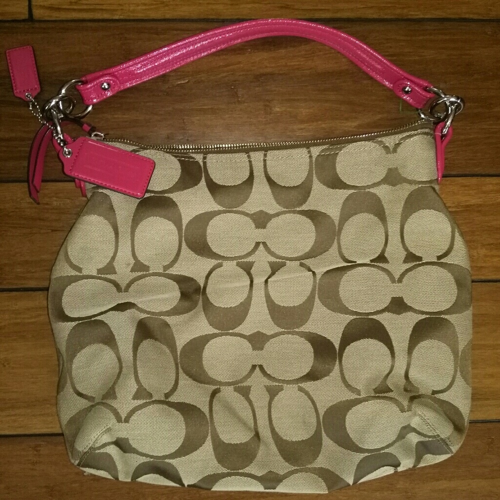 Coach Monogram Pink Medium Handbag - image 2